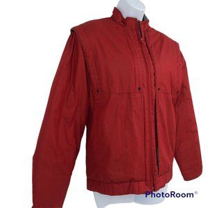 VTG Member's Only Red Thriller Bomber Quilted Jacket Women's Sz 9/10